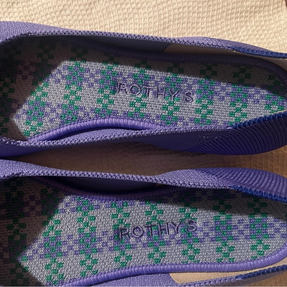 Rothy's The Flat Periwinkle Purple Ballet Slip On Shoe Women's Size 8 LIKE NEW - Picture 4 of 10